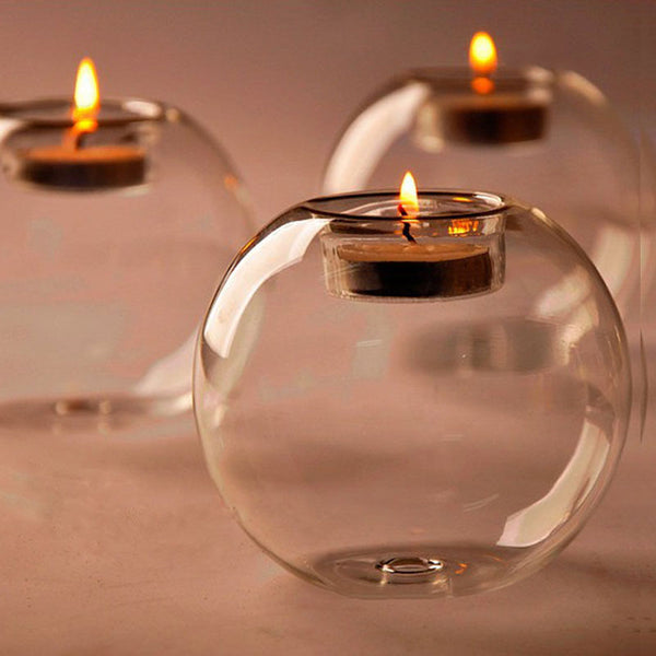 Crystal Glass Candle Holder