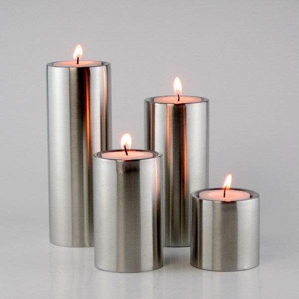 Stainless Cylindrical Candleholder